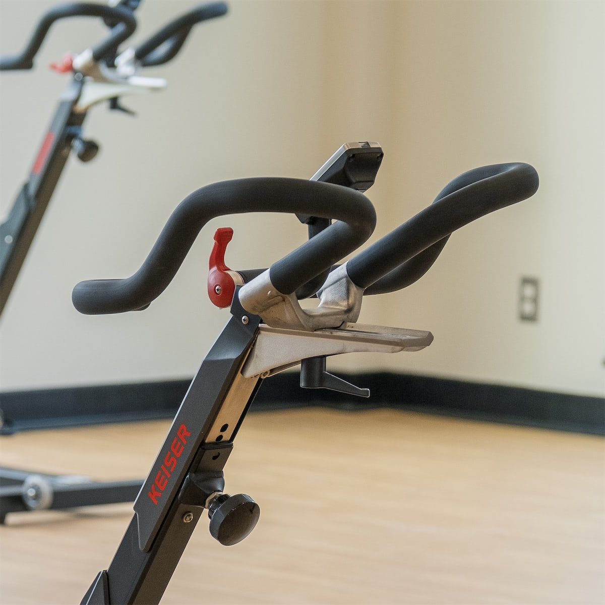 A close up shot of an elliptical.